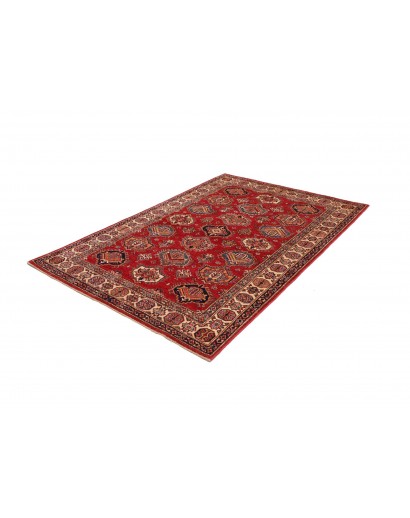 Tappeto Kazak Fine Pakistan marrone grigio 143x205
