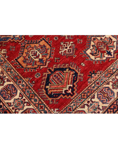 Tappeto Kazak Fine Pakistan marrone grigio 143x205