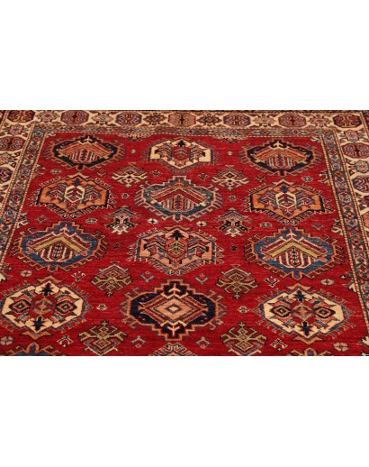 Tappeto Kazak Fine Pakistan marrone grigio 143x205