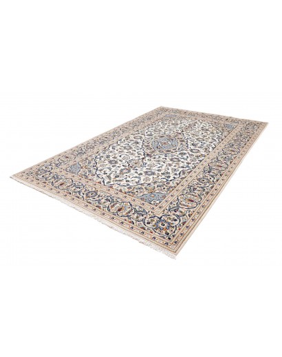 Tappeto Kashan Persia bianco grigio 200x295