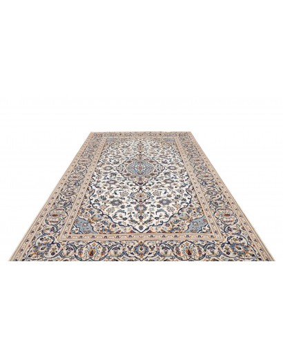 Tappeto Kashan Persia bianco grigio 200x295