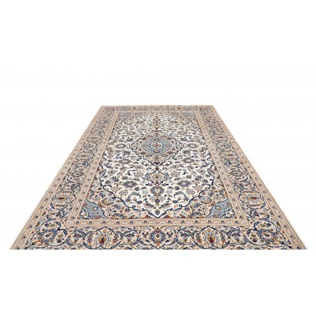Tappeto Kashan Persia bianco grigio 200x295