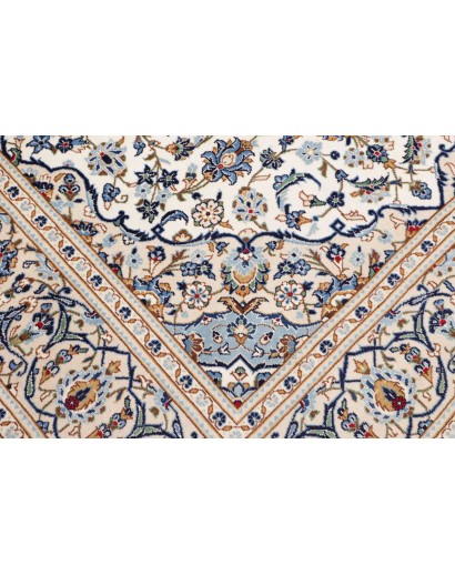 Tappeto Kashan Persia bianco grigio 200x295