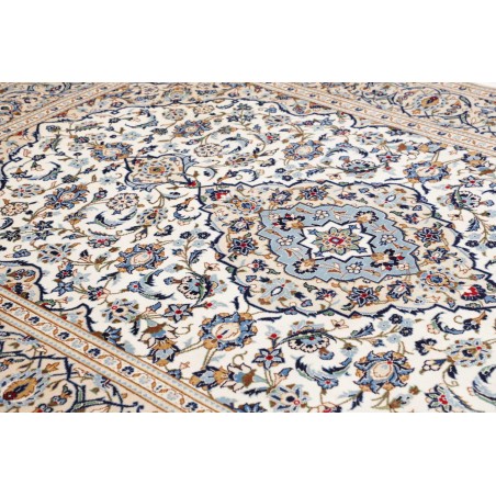 Tappeto Kashan Persia bianco grigio 200x295