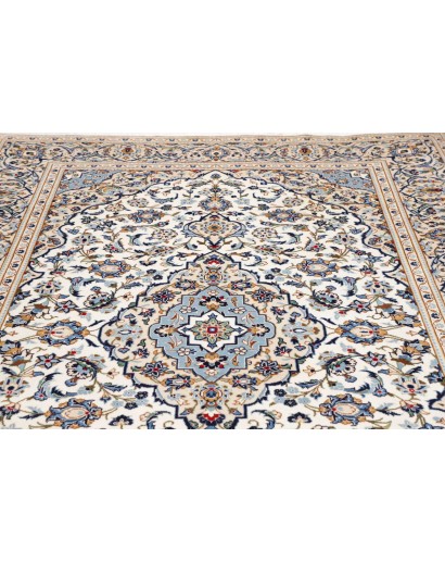 Tappeto Kashan Persia bianco grigio 200x295