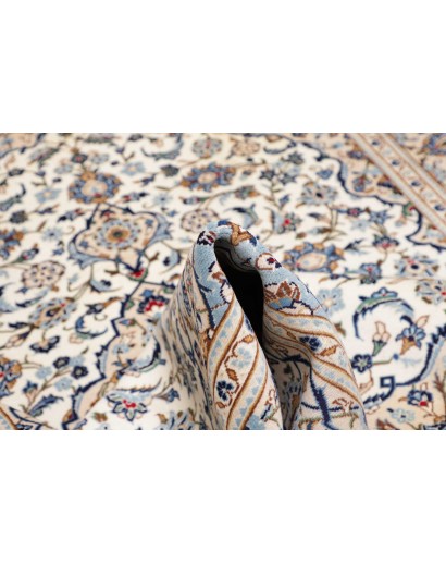 Tappeto Kashan Persia bianco grigio 200x295