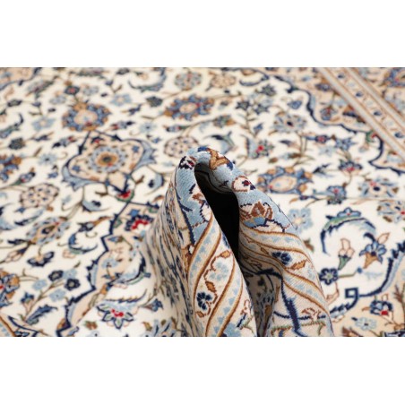 Tappeto Kashan Persia bianco grigio 200x295