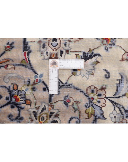 Tappeto Kashan Persia bianco grigio 200x295