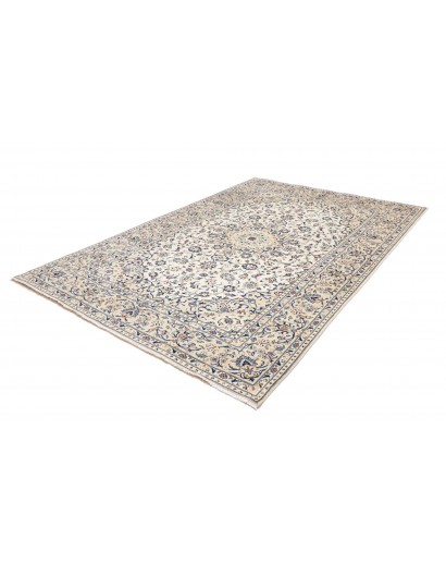 Tappeto Kashan Persia bianco grigio 200x295