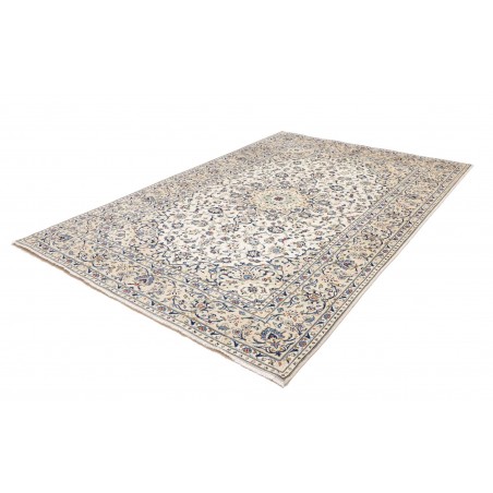 Tappeto Kashan Persia bianco grigio 200x295