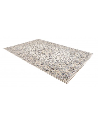 Tappeto Kashan Persia bianco grigio 200x295