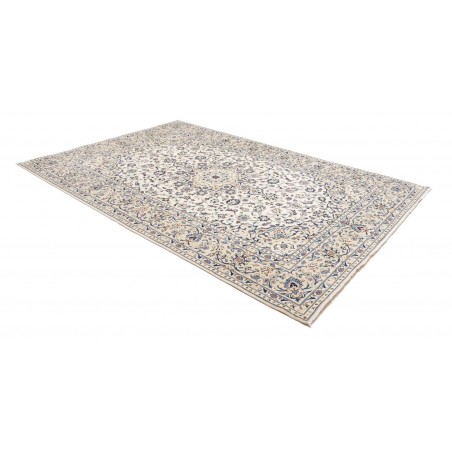 Tappeto Kashan Persia bianco grigio 200x295