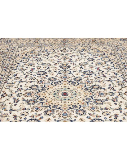 Tappeto Kashan Persia bianco grigio 200x295