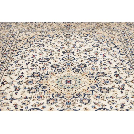 Tappeto Kashan Persia bianco grigio 200x295