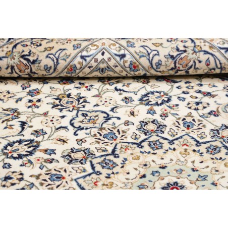 Tappeto Kashan Persia bianco grigio 200x295