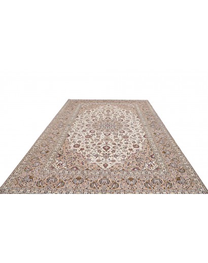Tappeto Kashan Persia bianco grigio 240x345
