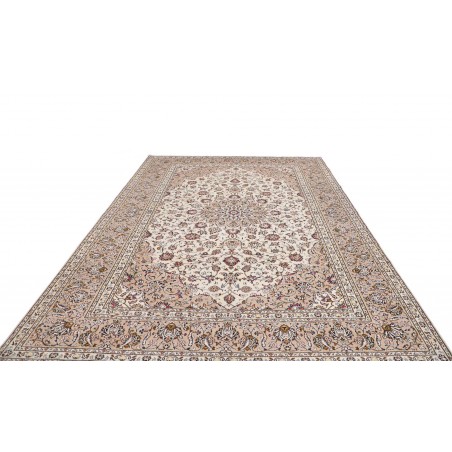 Tappeto Kashan Persia bianco grigio 240x345