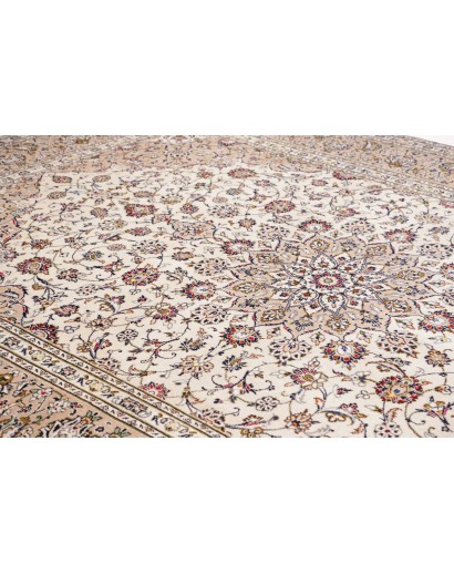 Tappeto Kashan Persia bianco grigio 240x345