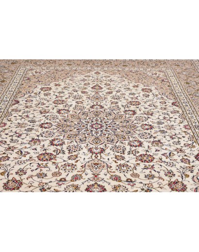 Tappeto Kashan Persia bianco grigio 240x345