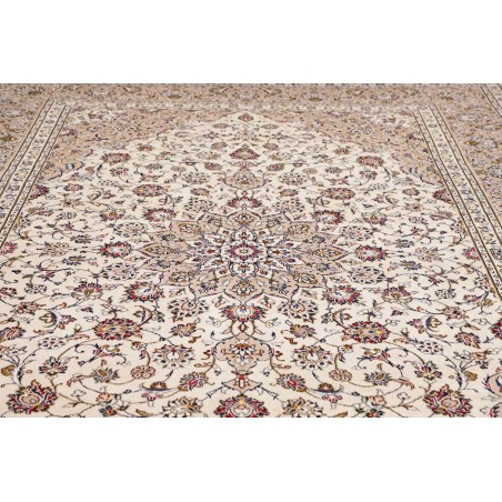 Tappeto Kashan Persia bianco grigio 240x345