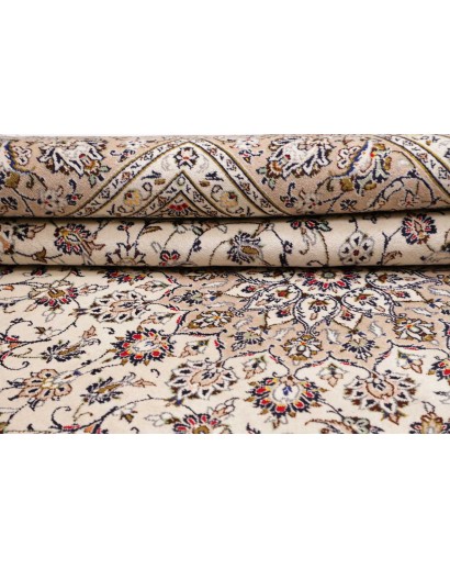 Tappeto Kashan Persia bianco grigio 240x345