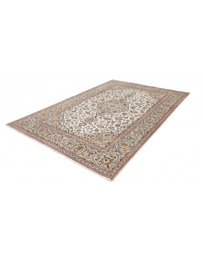 Tappeto Kashan Persia bianco grigio 192x285