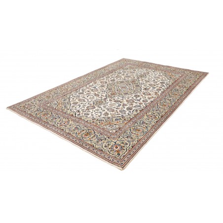 Tappeto Kashan Persia bianco grigio 192x285