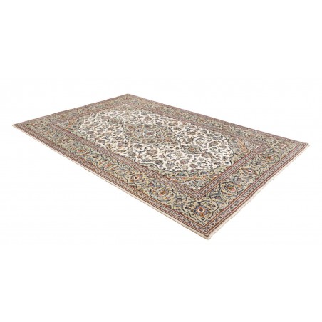 Tappeto Kashan Persia bianco grigio 192x285
