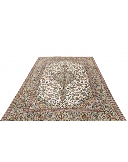 Tappeto Kashan Persia bianco grigio 192x285