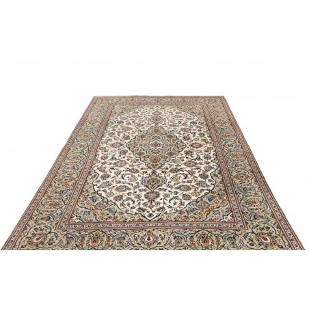 Tappeto Kashan Persia bianco grigio 192x285