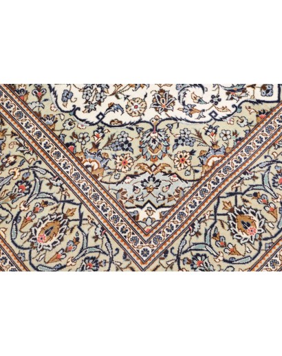 Tappeto Kashan Persia bianco grigio 192x285