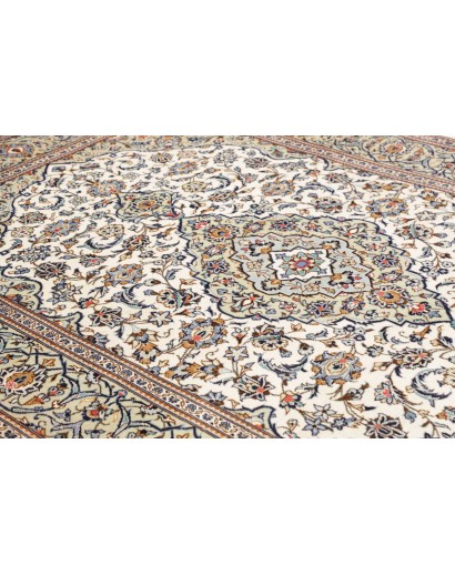 Tappeto Kashan Persia bianco grigio 192x285