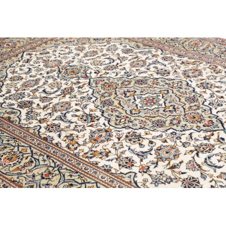 Tappeto Kashan Persia bianco grigio 192x285
