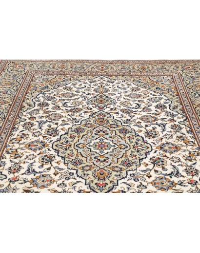 Tappeto Kashan Persia bianco grigio 192x285