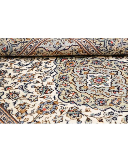 Tappeto Kashan Persia bianco grigio 192x285