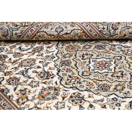 Tappeto Kashan Persia bianco grigio 192x285