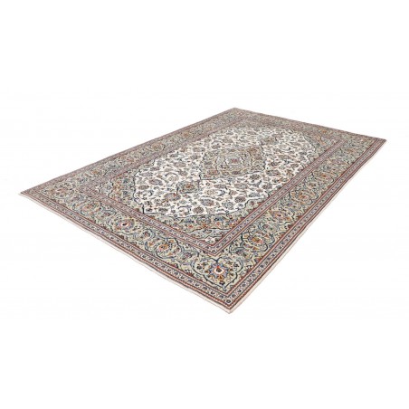 Tappeto Kashan Persia bianco grigio 195x287