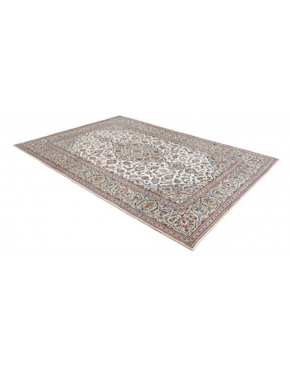 Tappeto Kashan Persia bianco grigio 195x287