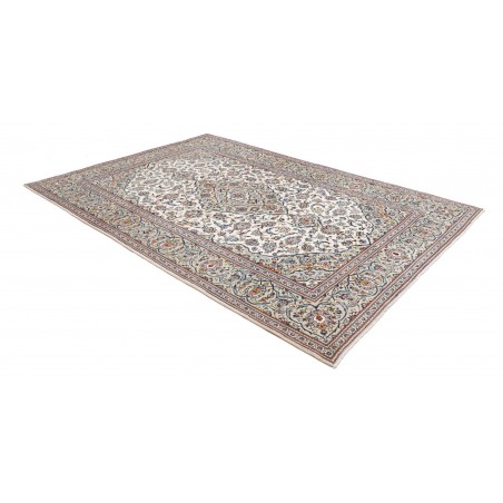 Tappeto Kashan Persia bianco grigio 195x287