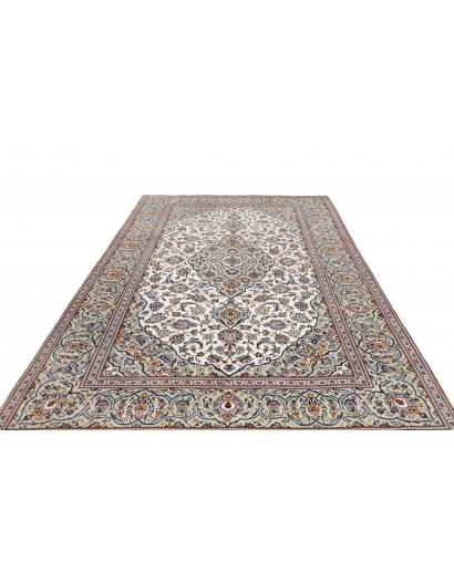 Tappeto Kashan Persia bianco grigio 195x287