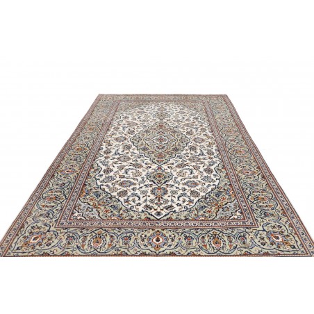 Tappeto Kashan Persia bianco grigio 195x287