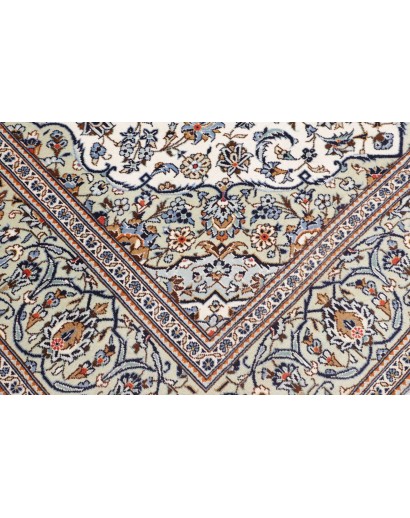 Tappeto Kashan Persia bianco grigio 195x287