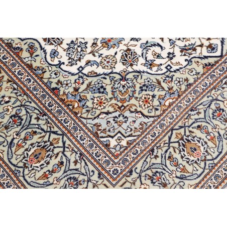Tappeto Kashan Persia bianco grigio 195x287