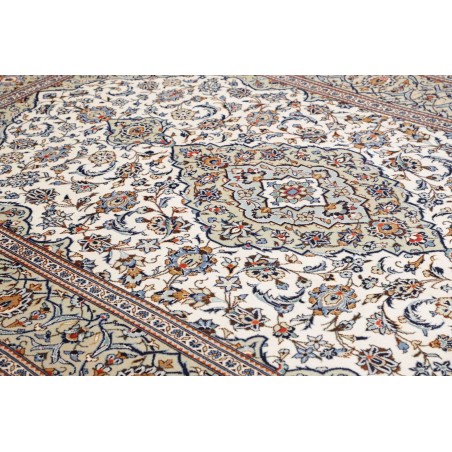 Tappeto Kashan Persia bianco grigio 195x287