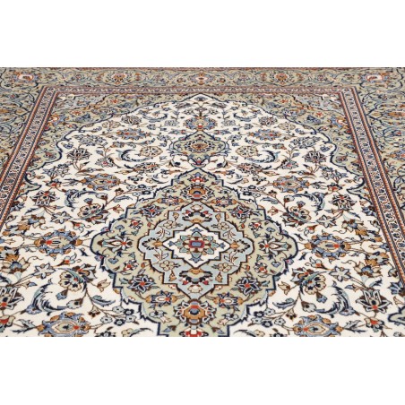 Tappeto Kashan Persia bianco grigio 195x287