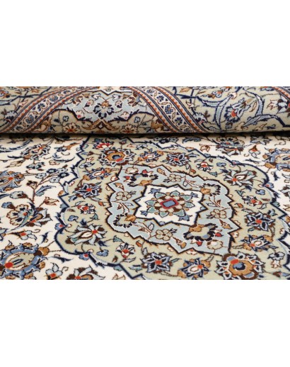 Tappeto Kashan Persia bianco grigio 195x287