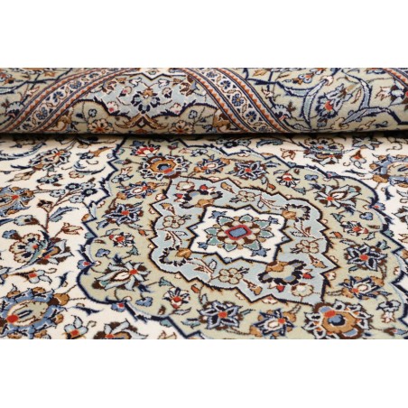 Tappeto Kashan Persia bianco grigio 195x287