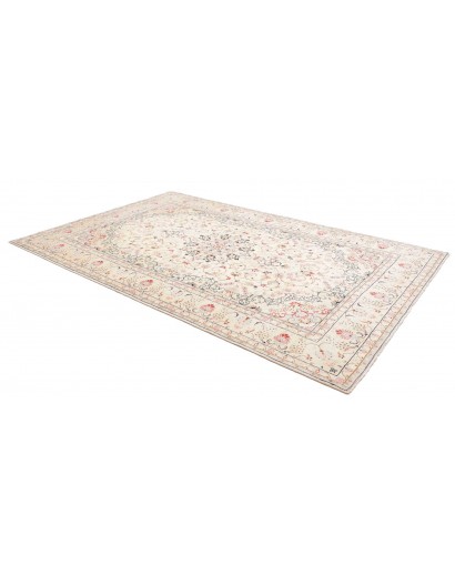 Tappeto Kashan Persia bianco grigio 195x300