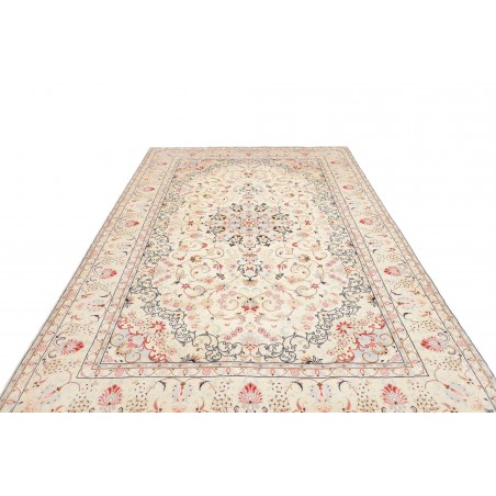 Tappeto Kashan Persia bianco grigio 195x300