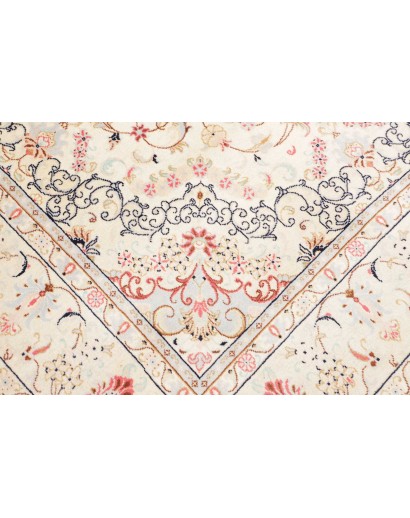 Tappeto Kashan Persia bianco grigio 195x300